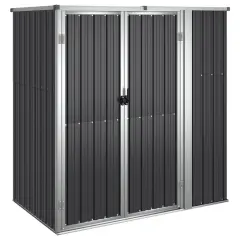 vidaXL Vrtna lopa za orodje antracitna 161x89x161 cm pocinkano jeklo