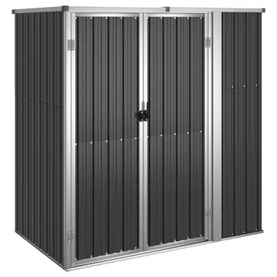 vidaXL Vrtna lopa za orodje antracitna 161x89x161 cm pocinkano jeklo