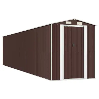 vidaXL Vrtna lopa temno rjava 192x938x223 cm pocinkano jeklo