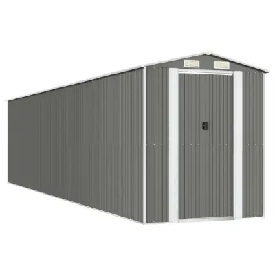 vidaXL Vrtna lopa svetlo siva 192x855x223 cm pocinkano jeklo
