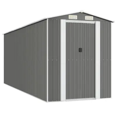 vidaXL Vrtna lopa svetlo siva 192x523x223 cm pocinkano jeklo