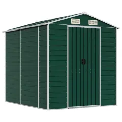 vidaXL Vrtna lopa zelena 191x215x198 cm pocinkano jeklo