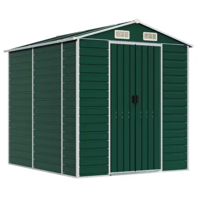 vidaXL Vrtna lopa zelena 191x215x198 cm pocinkano jeklo