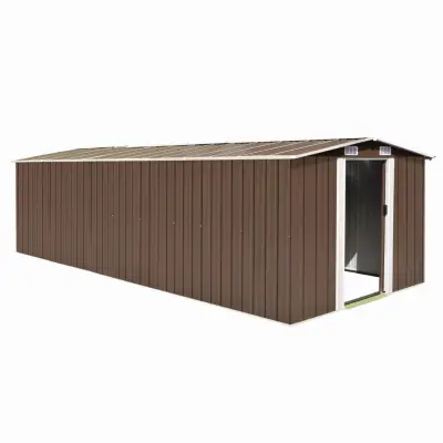 vidaXL Vrtna lopa 257x580x181 cm kovinska rjava