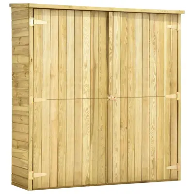 vidaXL Vrtna lopa za orodje 163x50x171 cm impregnirana borovina