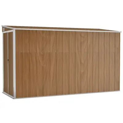 vidaXL Vrtna lopa rjava 118x288x178 cm pocinkano jeklo