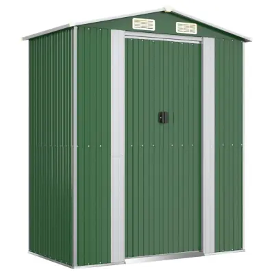 vidaXL Vrtna lopa zelena 192x108x223 cm pocinkano jeklo