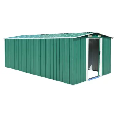 vidaXL Vrtna lopa 257x489x181 cm kovinska zelena