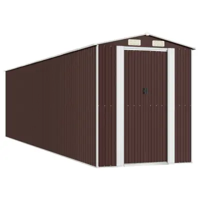 vidaXL Vrtna lopa temno rjava 192x772x223 cm pocinkano jeklo