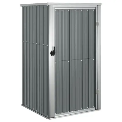 vidaXL Vrtna lopa za orodje siva 88x89x161 cm pocinkano jeklo