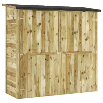 vidaXL Lopa za vrtno orodje iz impregnirane borovine 182x76x175 cm