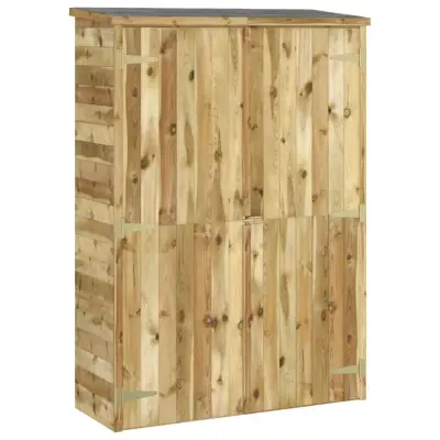 vidaXL Vrtna lopa za orodje 123x45x171 cm trdna borovina