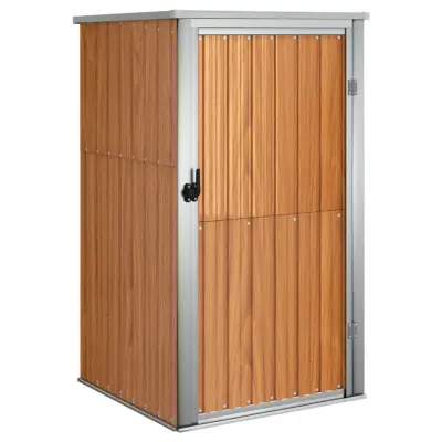 vidaXL Vrtna lopa za orodje rjava 88x89x161 cm pocinkano jeklo