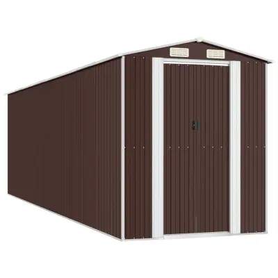 vidaXL Vrtna lopa temno rjava 192x689x223 cm pocinkano jeklo