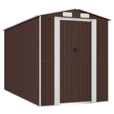 vidaXL Vrtna lopa temno rjava 192x357x223 cm pocinkano jeklo