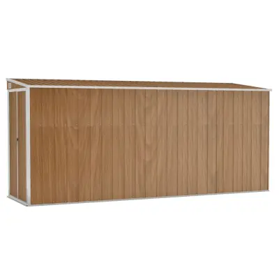 vidaXL Vrtna lopa rjava 118x382x178 cm pocinkano jeklo
