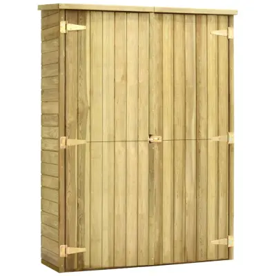 vidaXL Vrtna lopa za orodje 123x50x171 cm impregnirana borovina