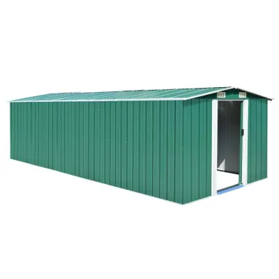 vidaXL Vrtna lopa 257x580x181 cm kovinska zelena