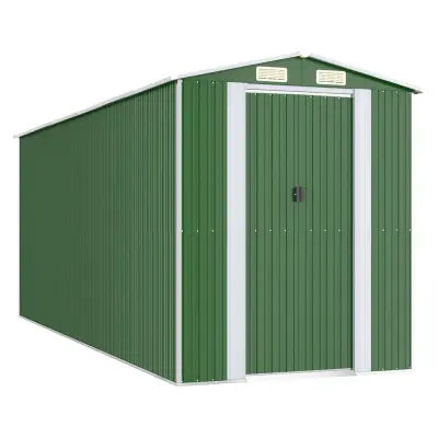 vidaXL Vrtna lopa zelena 192x523x223 cm pocinkano jeklo