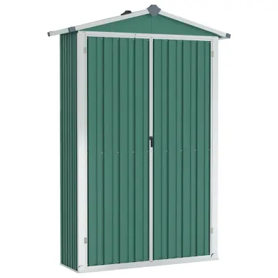 vidaXL Vrtna lopa zelena 116x45x175 cm pocinkano jeklo