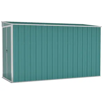 vidaXL Vrtna lopa zelena 118x288x178 cm pocinkano jeklo