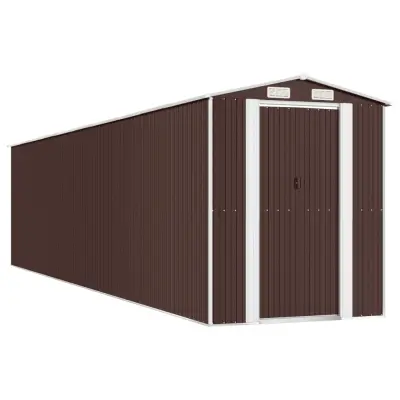 vidaXL Vrtna lopa temno rjava 192x855x223 cm pocinkano jeklo