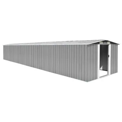 vidaXL Vrtna lopa siva 257x779x181 cm pocinkano jeklo