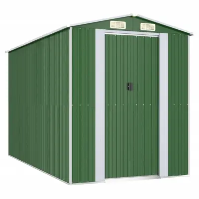 vidaXL Vrtna lopa zelena 192x357x223 cm pocinkano jeklo