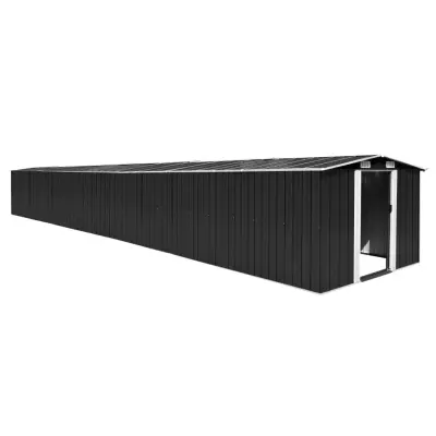 vidaXL Vrtna lopa antracitna 257x990x181 cm pocinkano jeklo