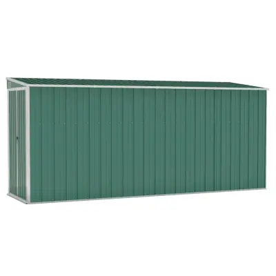 vidaXL Vrtna lopa zelena 118x382x178 cm pocinkano jeklo