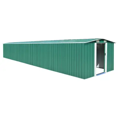 vidaXL Vrtna lopa zelena 257x779x181 cm pocinkano jeklo