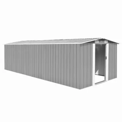 vidaXL Vrtna lopa 257x580x181 cm kovinska siva