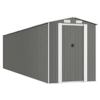 vidaXL Vrtna lopa svetlo siva 192x772x223 cm pocinkano jeklo