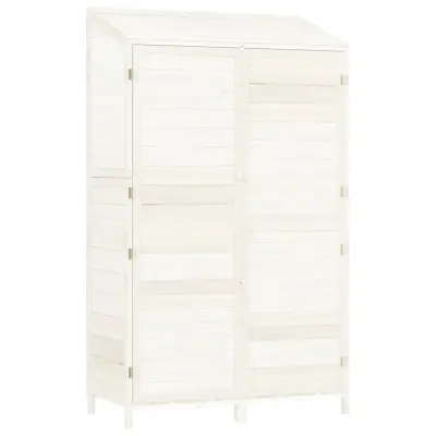 vidaXL Vrtna lopa bela 102x52x174,5 cm trden les jelke