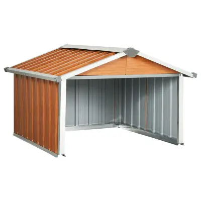 vidaXL Lopa za robotsko kosilnico 92x97x63 cm pocinkano jeklo rjava