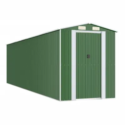 vidaXL Vrtna lopa zelena 192x772x223 cm pocinkano jeklo
