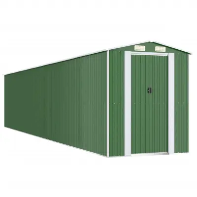 vidaXL Vrtna lopa zelena 192x1021x223 cm pocinkano jeklo
