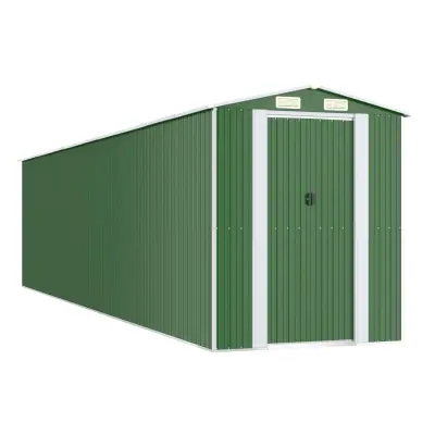 vidaXL Vrtna lopa zelena 192x855x223 cm pocinkano jeklo