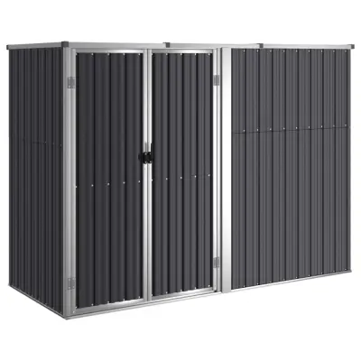 vidaXL Vrtna lopa za orodje antracitna 225x89x161 cm pocinkano jeklo