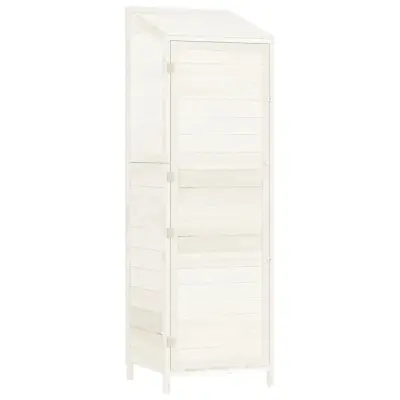 vidaXL Vrtna lopa bela 55x52x174,5 cm trden les jelke