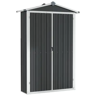 vidaXL Vrtna lopa antracitna 116x45x175 cm pocinkano jeklo
