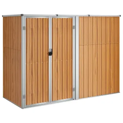 vidaXL Vrtna lopa za orodje rjava 225x89x161 cm pocinkano jeklo