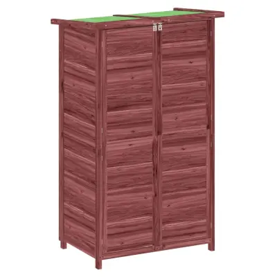 vidaXL Vrtna lopa za orodje mocha 83x57x140 cm trdna borovina
