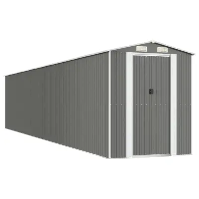 vidaXL Vrtna lopa svetlo siva 192x1021x223 cm pocinkano jeklo