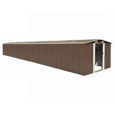 vidaXL Vrtna lopa rjava 257x990x181 cm pocinkano jeklo