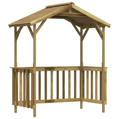 vidaXL Lopa za žar 163,5x93x210 cm impregnirana borovina