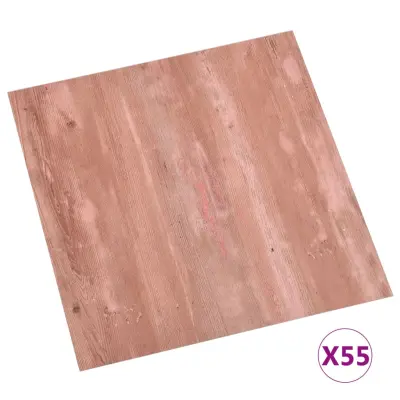 vidaXL Samolepilne talne plošče 55 kosov PVC 5,11 m² rdeče