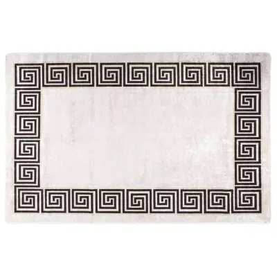 vidaXL Pralna preproga 80x150 cm svetlo bež protizdrsna