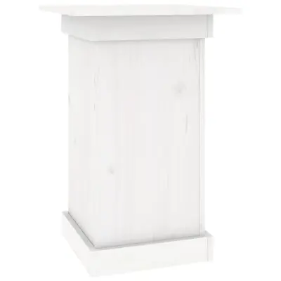 vidaXL Stojalo za rože belo 40x40x60 cm trdna borovina