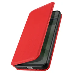 Ovitek za Huawei P40 Lite E, držalo za kartice, magnetni preklop - klasicna izdaja rdeca